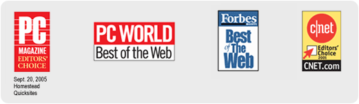 PC Magazine, PC World, DEMO, Forbes, CNet awards
